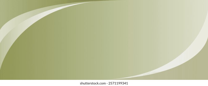 Olive green background with a smooth gradient and curved lines. The background is modern and sleek, featuring olive green hues. Minimal abstract gradient curve vector background