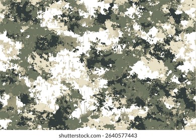 Olive green, beige, and white camouflage pattern with earth tones for military uniforms or equipment.Perfect for military designs, tactical backgrounds, outdoor gear, and survival-themed projects.