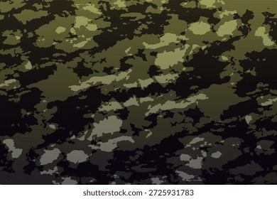Textura verde-oliva e artística preta. Fundo abstrato rústico com manchas de tinta angustiadas.