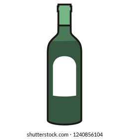 olive green Blank empty label bottle template