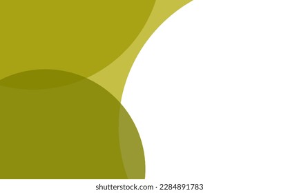 Olive green color circles background with overlap layer. For wallpaper, cover, banner, poster, placard and presentation. Abstract background for business card and flyer template, vector illustration 