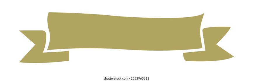 Elemento de design de faixa de faixa de curvatura verde-oliva