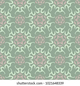 Olive green floral seamless pattern. Background with flower designs for wallpapers, textile and fabrics