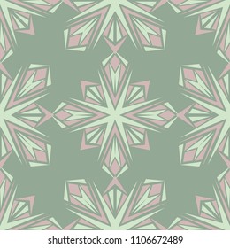 Olive green floral seamless pattern. Background with flower designs for wallpapers, textile and fabrics