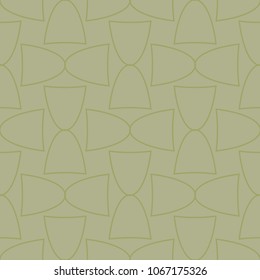 Olive green geometric ornament. Seamless pattern for web, textile and wallpapers