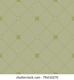 Olive green geometric ornament. Seamless pattern for web, textile and wallpapers