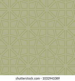 Olive green geometric print. Seamless pattern for web, textile and wallpapers