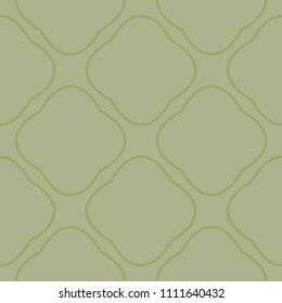 Olive green geometric print. Seamless pattern for web, textile and wallpapers