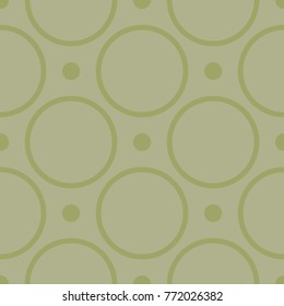 Olive green geometric print. Seamless pattern for web, textile and wallpapers