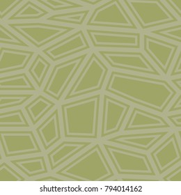 Olive green geometric print. Seamless pattern for web, textile and wallpapers