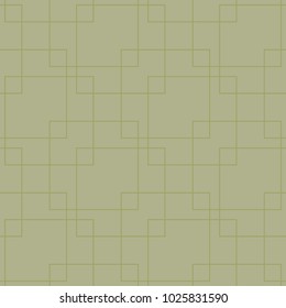 Olive green geometric seamless pattern for web, textile and wallpapers