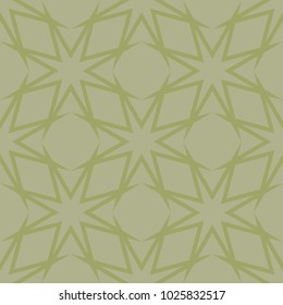 Olive green geometric seamless pattern for web, textile and wallpapers