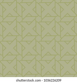 Olive green geometric seamless pattern for web, textile and wallpapers