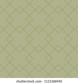 Olive green geometric seamless pattern for web, textile and wallpapers