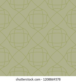 Olive green geometric seamless pattern for web, textile and wallpapers