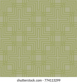 Olive green geometric seamless pattern for web, textile and wallpapers