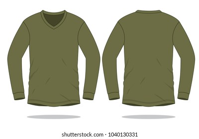 olive green vneck tshirt