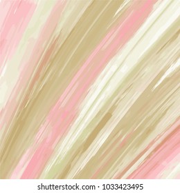 olive green and pink watercolor stripes pattern with diagonal curved brush strokes, vector illustration