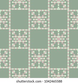 Olive green seamless geometric pattern for wallpapers, textile and fabrics