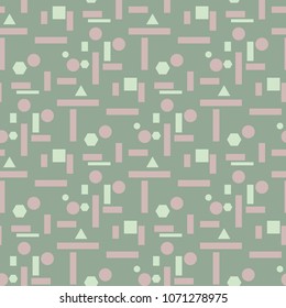 Olive green seamless geometric pattern for wallpapers, textile and fabrics