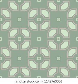 Olive green seamless geometric pattern for wallpapers, textile and fabrics