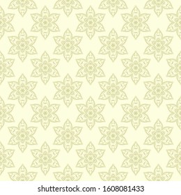 Olive green seamless pattern. Oriental design. Vector illustration