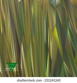 Olive green vector geometric background of polygons.