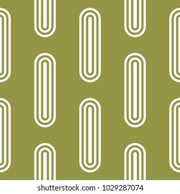 Olive green and white geometric ornament. Seamless pattern for web, textile and wallpapers