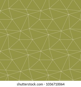 Olive green and white geometric ornament. Seamless pattern for web, textile and wallpapers