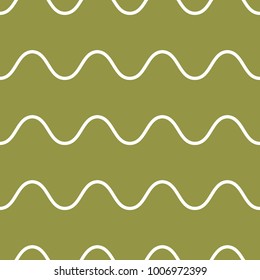 Olive green and white geometric seamless pattern for web, textile and wallpapers