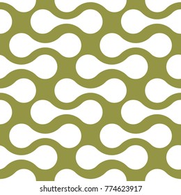 Olive green and white geometric seamless pattern for web, textile and wallpapers