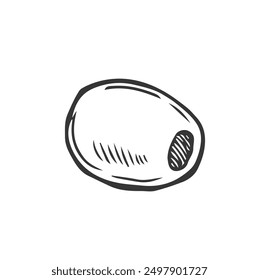 Olive hand drawn vector sketch in doodle style isolated on white background
