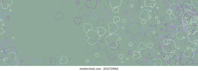 Olive Hearts Confetti Pink Modern Art Pattern. Green Love Violet Mint Neon Romantic Background. Party Bordo Vivid Blue Multicolor Print. Bright Colorful White Purple Pastel Modern Design.