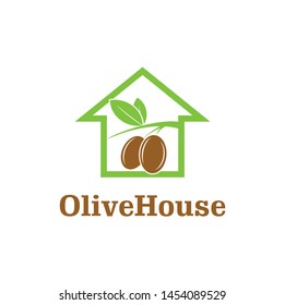 Olive House Logo Herba Store Logo Stock Vector (Royalty Free ...