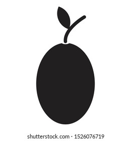 olive icon black and isolated vector illustration