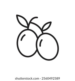 Olive icon Black and white logo