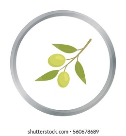 Olive icon cartoon. Singe vegetables icon from the eco food cartoon.