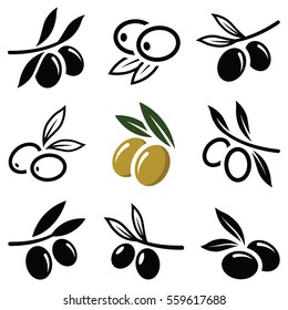 Olive stuffer color icon Royalty Free Vector Image