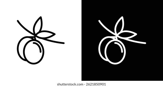 Olive icon concept stroke on white background