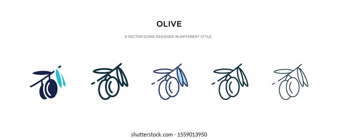 olive icon in different style vector illustration. two colored and black olive vector icons designed in filled, outline, line and stroke style can be used for web, mobile, ui