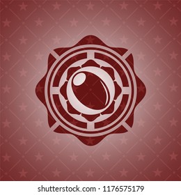 olive icon inside badge with red background