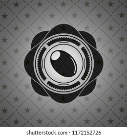 olive icon inside black emblem