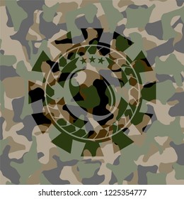olive icon inside camo emblem