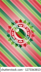 olive icon inside christmas emblem.