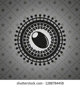 olive icon inside dark emblem