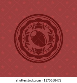 olive icon inside red emblem. Vintage.