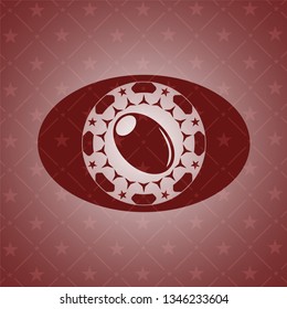 olive icon inside red emblem