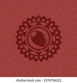 olive icon inside red emblem. Vintage.