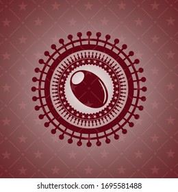 olive icon inside red emblem