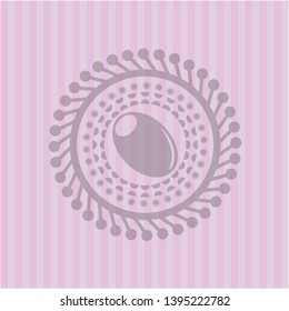 olive icon inside retro pink emblem
